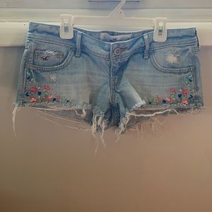 Hollister beaded cut off jean shorts